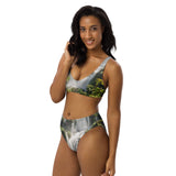 Jungle  high-waisted bikini